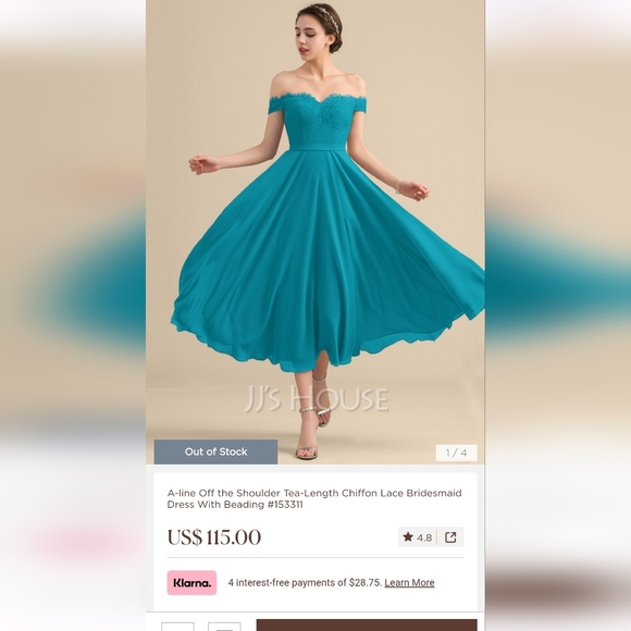 JJs House Dresses & Skirts - JJ's House Jade Bridesmaid Dress Off Shoulder